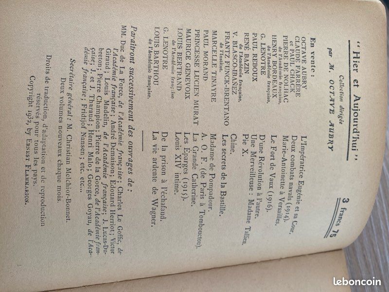 « L’Impératrice Eugénie et sa cour » de Octave Aubry. 1932 (image 5)