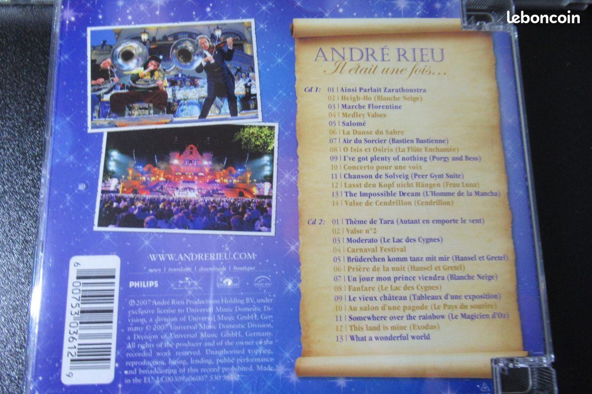 Lot 5 boites avec CD André Rieu à toi aimer croisière romantique bal du siècle il était une fois (image 3)