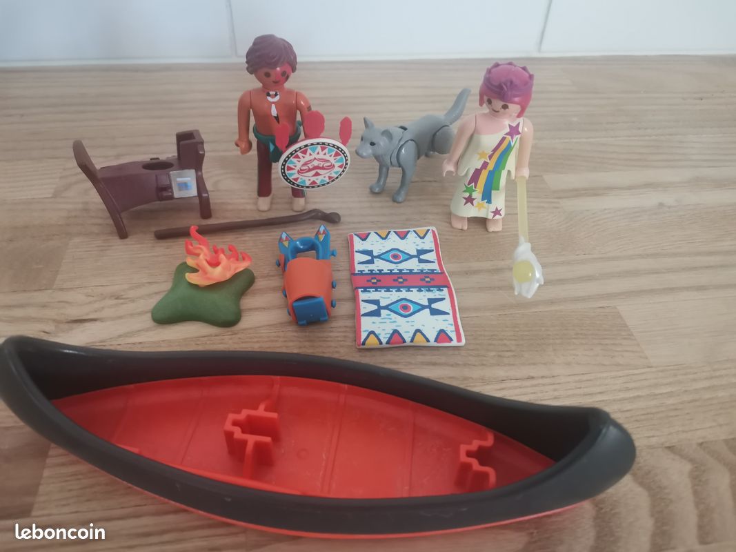 Indien et canoé Playmobil (image 1)