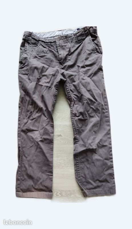 Garçon Plat Avant Robe Pantalon Taille Élastique Coupe Ample Uniforme