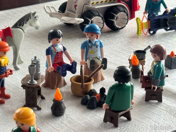 Playmobil Paysan Avec Charette Bélâbre 36370 Jeux - Jouets