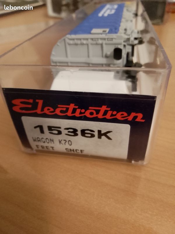 Wagon Bâché K70 HO Fret SNCF - ElectroTren 1536K - Bleu