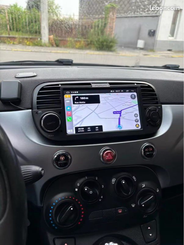 Autoradio Junsun Pour Fiat 500 – Modèle Récent – Noir – Neuf En Boîte