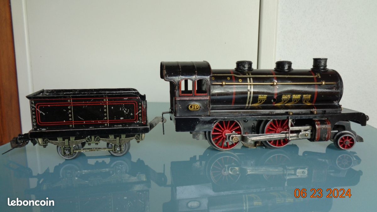 COFFRET AUTORAIL MÉCANIQUE 3 wagons JEP avec ses accessoires EUR 109,00