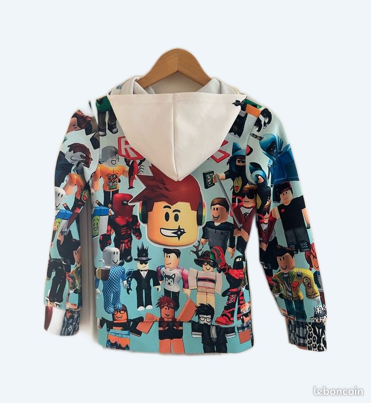 Sweat Garçon Roblox Noir - Taille 10 Ans - Graphisme - Occasion Excellent état