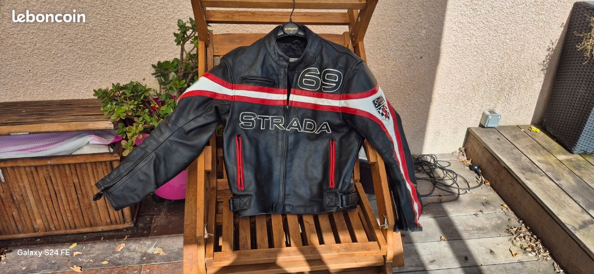 Blouson moto strada cuir M Équipement moto