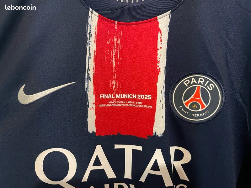Maillot PSG Extérieur 2025/2026 – Nike, Blanc, Floqué Dembélé N°10, Taille L