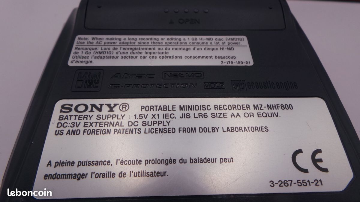 PACK complet mini disc MD SONY MZ-NHF800 micro télécommande écouteurs mini disc 1gb (image 18)