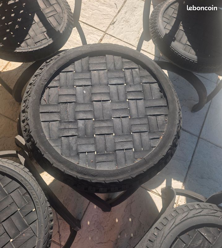 Salon de jardin en pneus recycles (image 3)