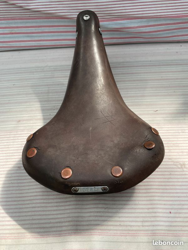 Ancienne Selle De Vélo Groupon PRYMA 65 - Cuir Français Vintage - Style Rétro - Occasion
