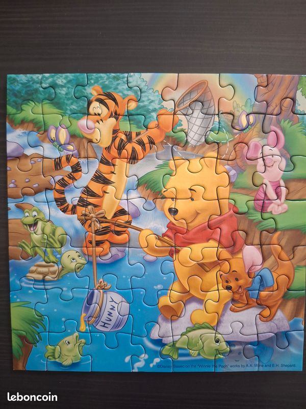 Très bon état et complet : Lot 3 puzzles Winnie l'Ourson 49 pièces (image 3)