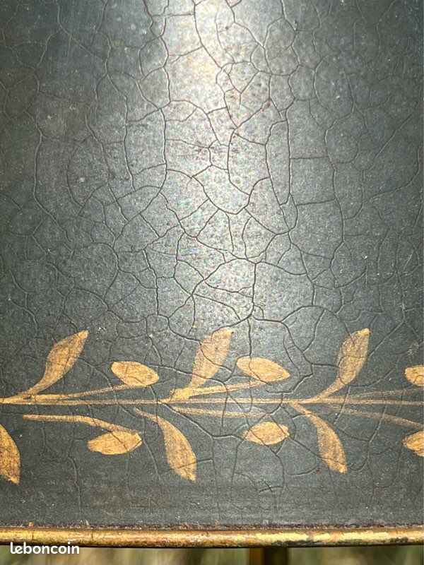 Lampe bouillotte de style Empire bronze doré décors de cygnes Napoléon 1er XIXème siècle porte binets ancienne (image 11)