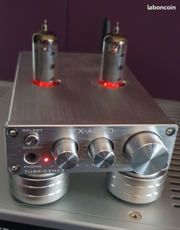 Préamplificateur à tubes FX-AUDIO TUBE-03 MKII Stéréo 6K4 Bluetooth 5.0 Argent (image 1)