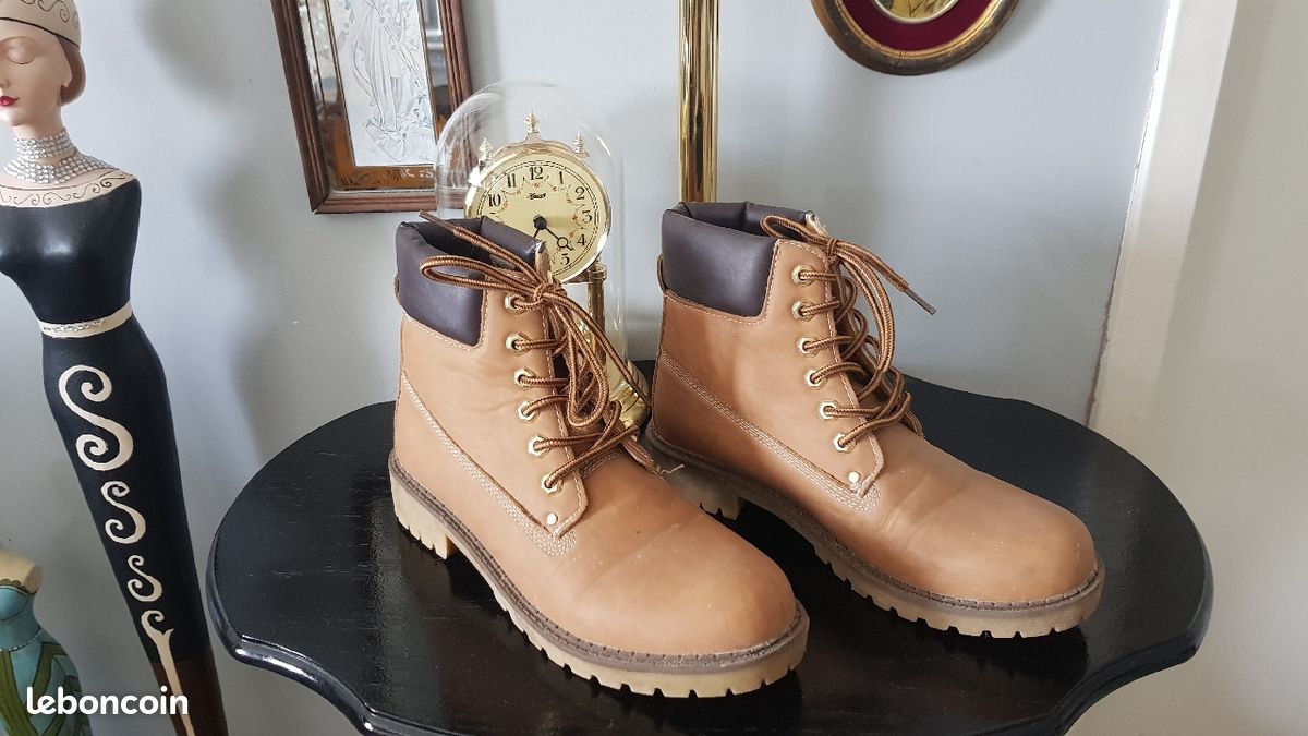 Chaussures montantes cognac Merry Scott (style Timberland