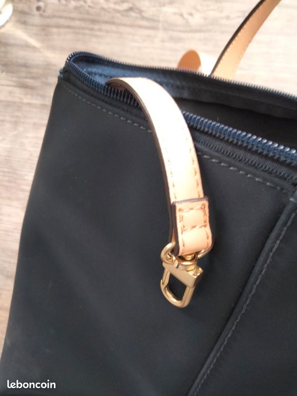 Sac à Main Radley Noir Avec Bretelles Bleu Pâle - Tote En Cuir - Occasion Porté