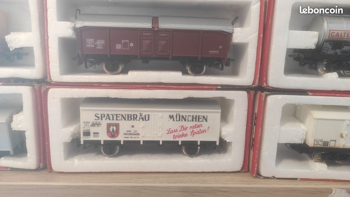 Wagons de marchandises blancs Jouef en plastique pour modélisme ferroviaire à l'échelle HO