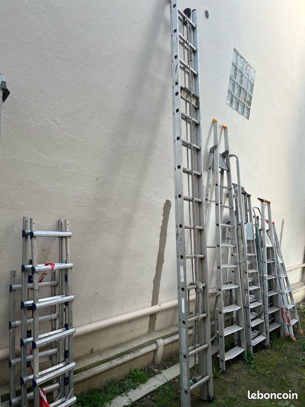 Échelle pro coulissante tubesca 7 mètre 2 plans brins 2 x 14 marches (image 4)