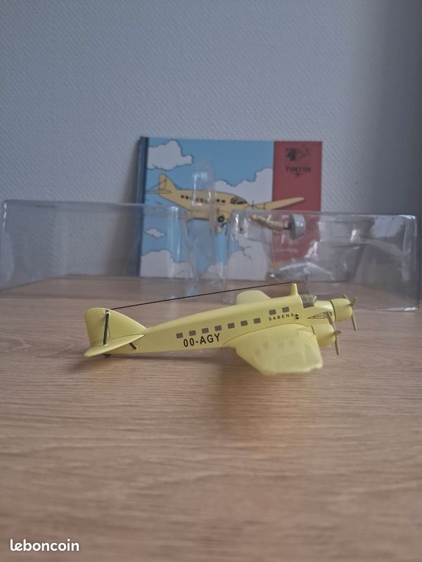 Avion Jaune Sabena Tintin - L'Île Noire - Neuf sous blister avec boite et livret (image 9)