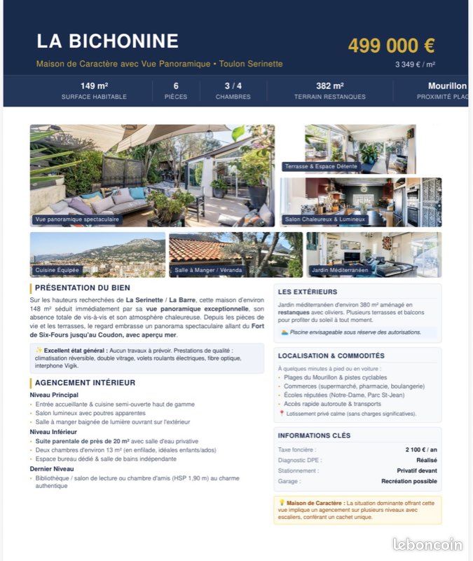 Maison 6 pièces 149 m² · à Toulon · 149 m² · 499 000 €