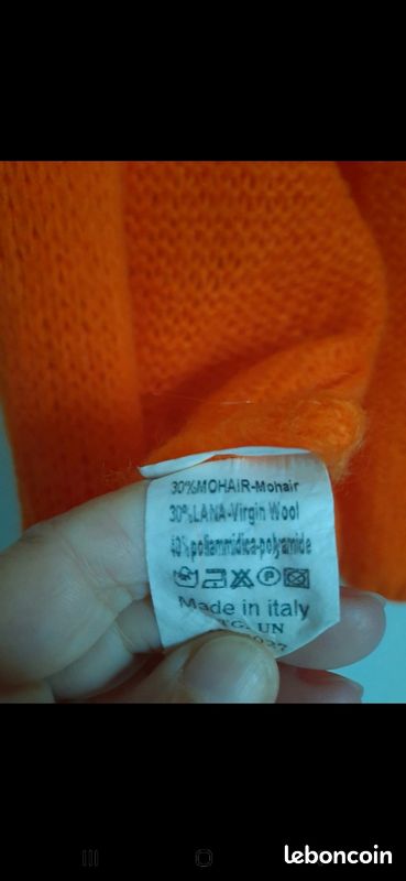 Gilet Cachemire White T Orange - Taille XXL - Neuf Avec étiquettes