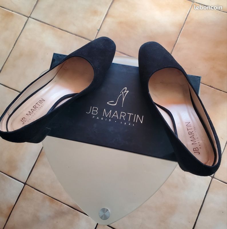 Escarpins nubuck noir JB MARTIN, taille 38.5 (image 1)