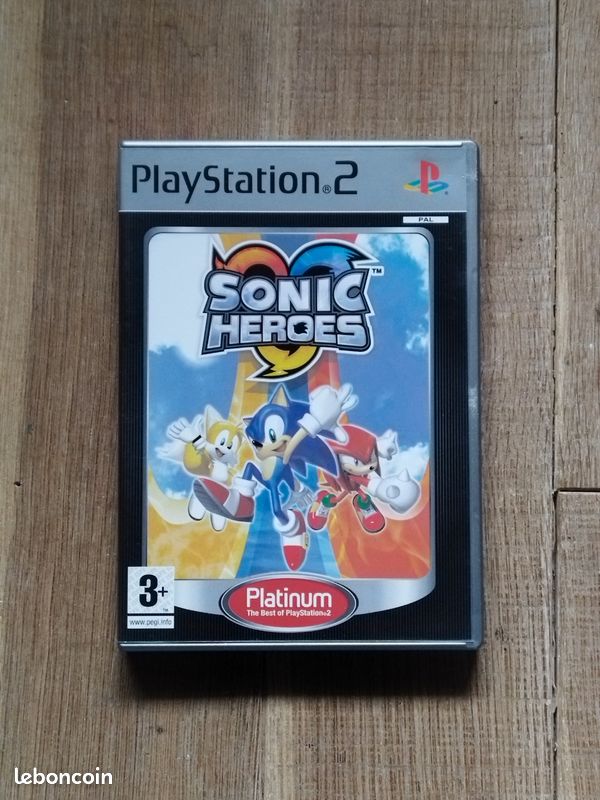Jeu Sonic Heroes PS2 Platinum – Version Platinum Pour PlayStation 2, Région PAL, En Très Bon état