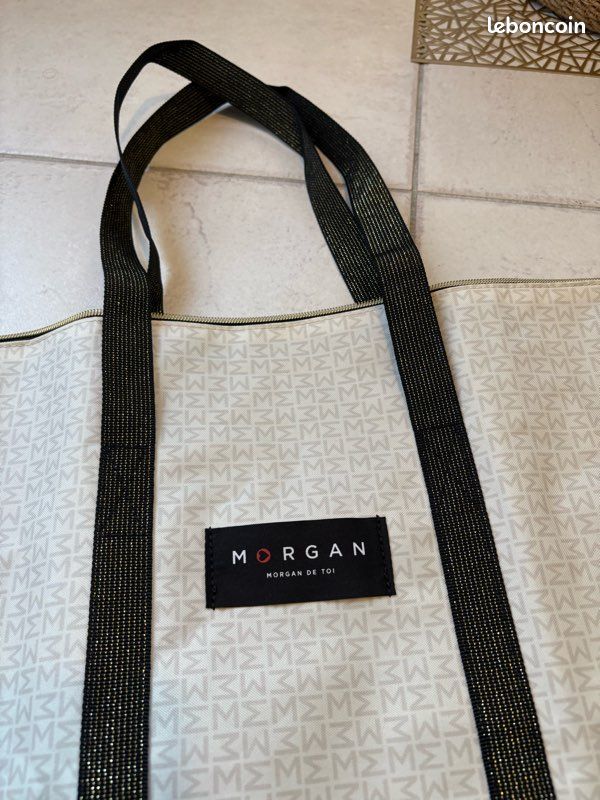 Sac à main sac cabas Sac fourre tout Morgan Beige et Noir et