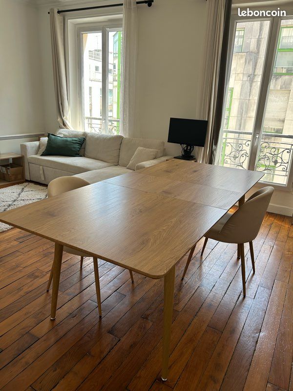 Table à Manger Extensible Paxton – 160-210 Cm, Naturelle, MDF, 90x75 Cm, Paris Prix