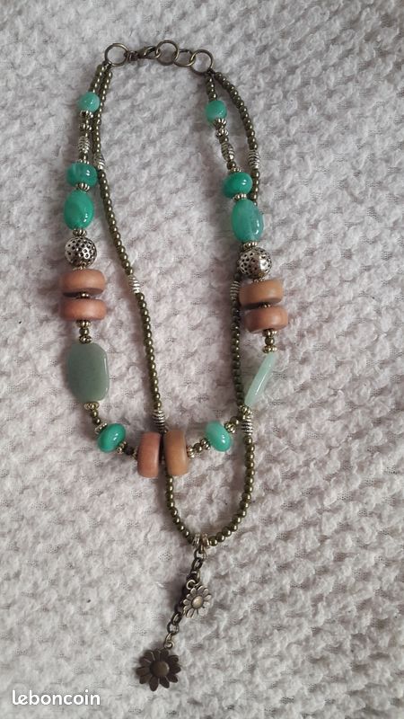 Collier double rangs pendentif (jared54) (image 1)