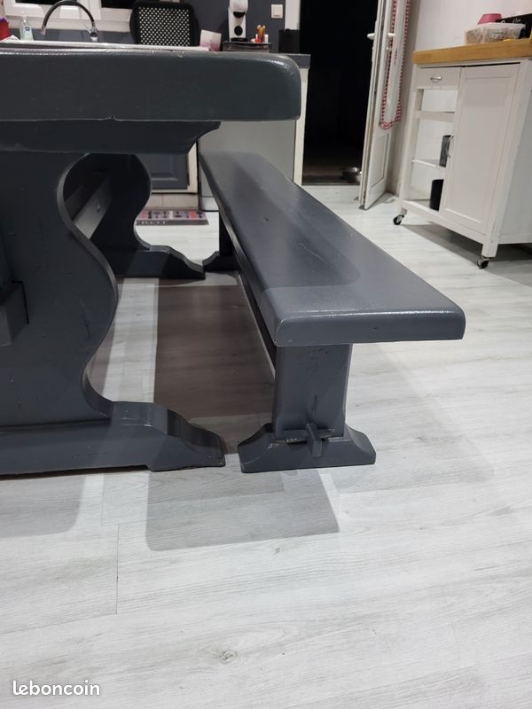 URGENT Table et banc en chêne repeinte (image 3)