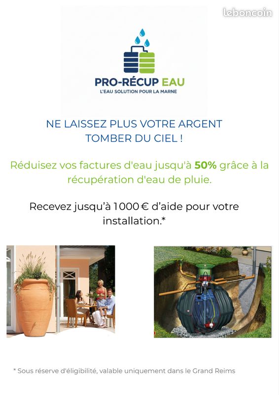 Installation de systèmes de récupération d'eau de pluie (image 1)