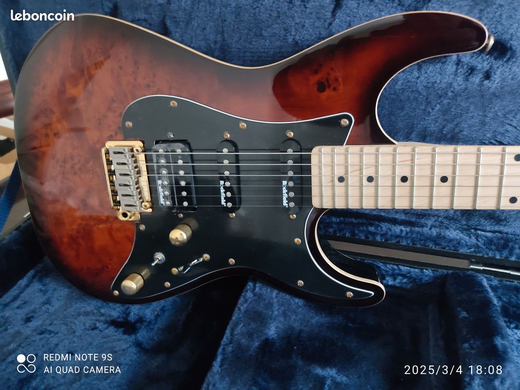 Super Strat' Michael Kelly Custom 60 collection Burl Burst (image 3)