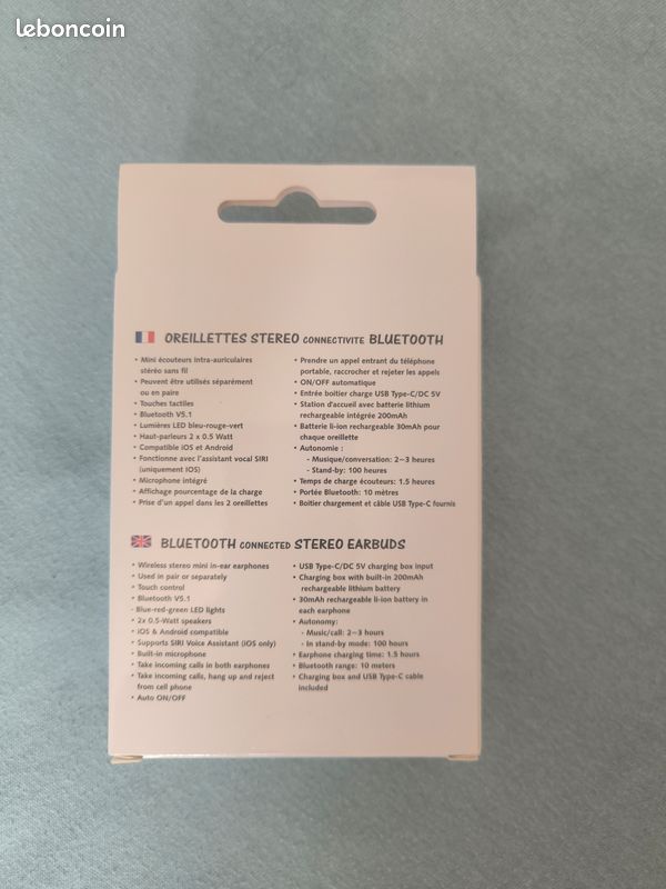 Écouteur neuf bluetooth tactile Inovalley (image 2)