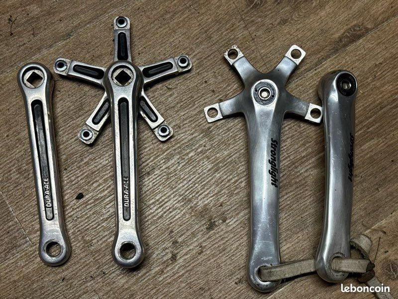 Pédalier Vélo Vintage Durax Double Plateaux 48/36 Dents - Années 1945-55, Occasion France, Pas Peugeot/Stronglight
