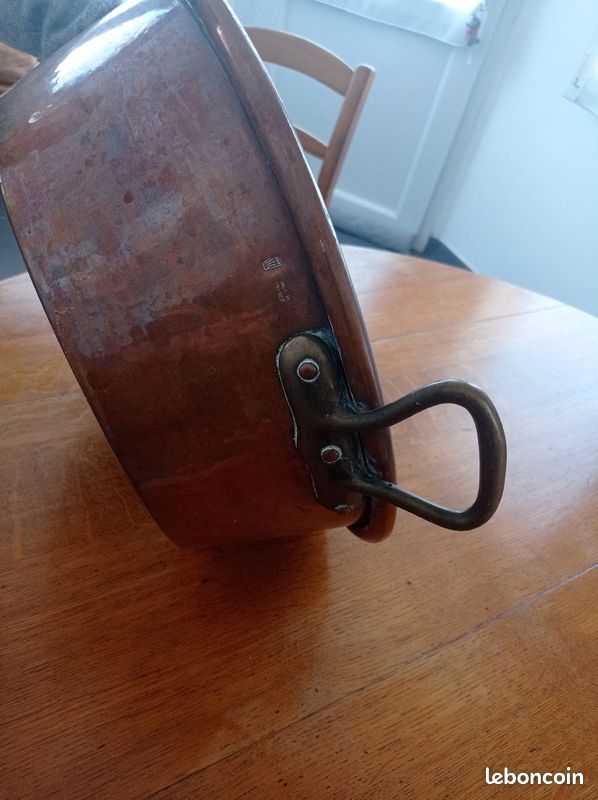 Bassine ancienne en cuivre a confiture (image 3)