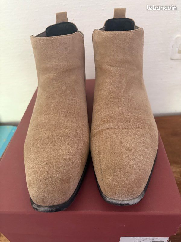 Bottines Homme Daim Beige Bottines Chelsea Homme En Daim Beige