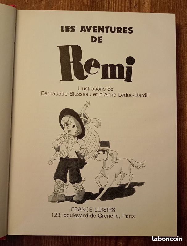 Livre Les aventures de Rémi - TF1 - France Loisirs 1982 Basé sur le dessin animé (image 7)