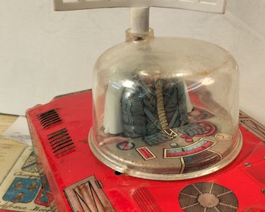 Mont Blanc Char Lunaire à Chenilles 1955 – Jouet Tôle Mécanique Vintage Piles