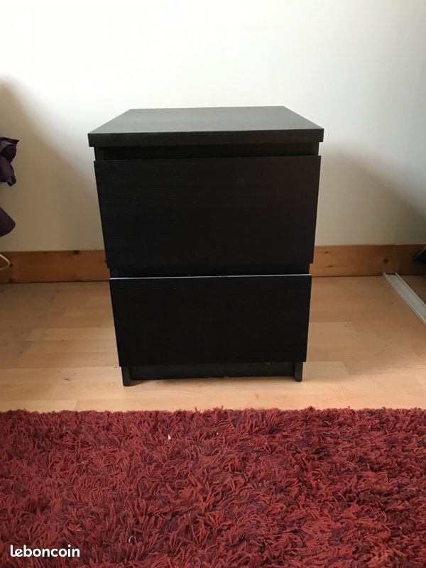 2 tables de chevet brun noir (image 3)