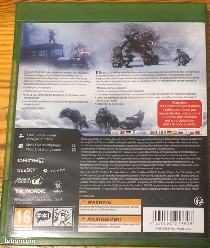 Jeu xboxone, fade to silence (image 2)
