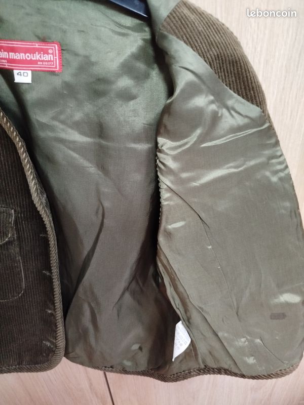 Veste Longue Style Blazer Noir Alain Manoukian - Taille 38, Occasion Très Bon état