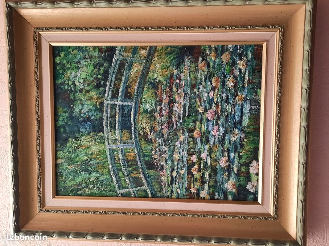 Toile peinte avec cadre en bois (image 1)