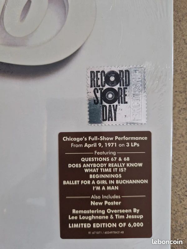 Chicago - At Carnegie Hall - April 9, 79 - coffret 4 vinyles 4LP (image 4)