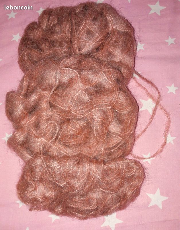 Lot De 9 Pelotes Mohair Bouclé GGH LAVITA Marron - Laine Fantaisie Pour Tricot Hiver, Neuf