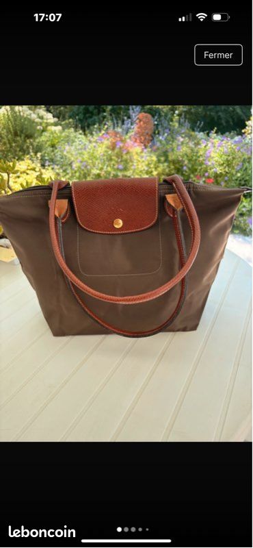 Sac pliage Kaki , Longchamp, taille S (image 1)