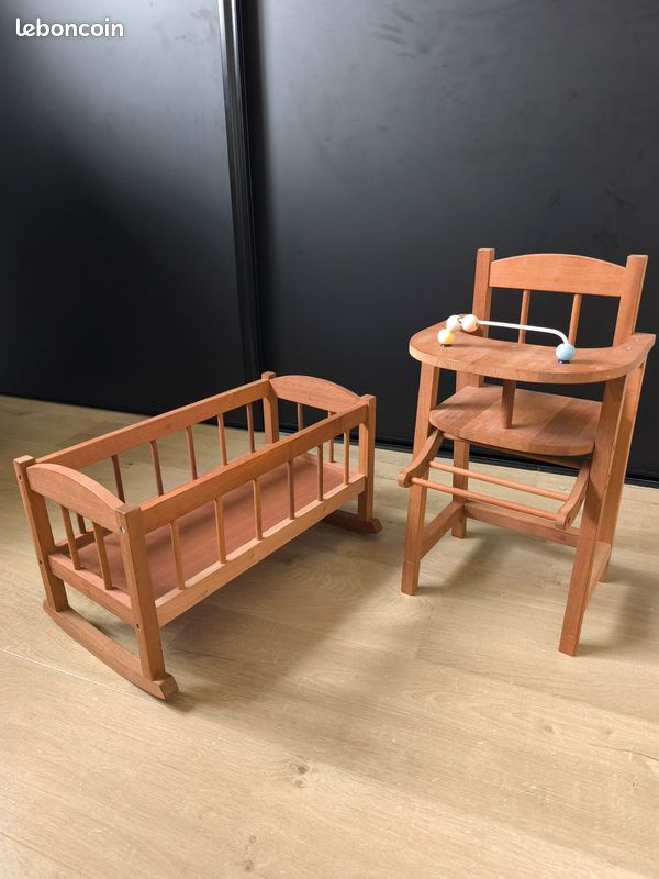 Chaise et Berceau poupée (image 1)