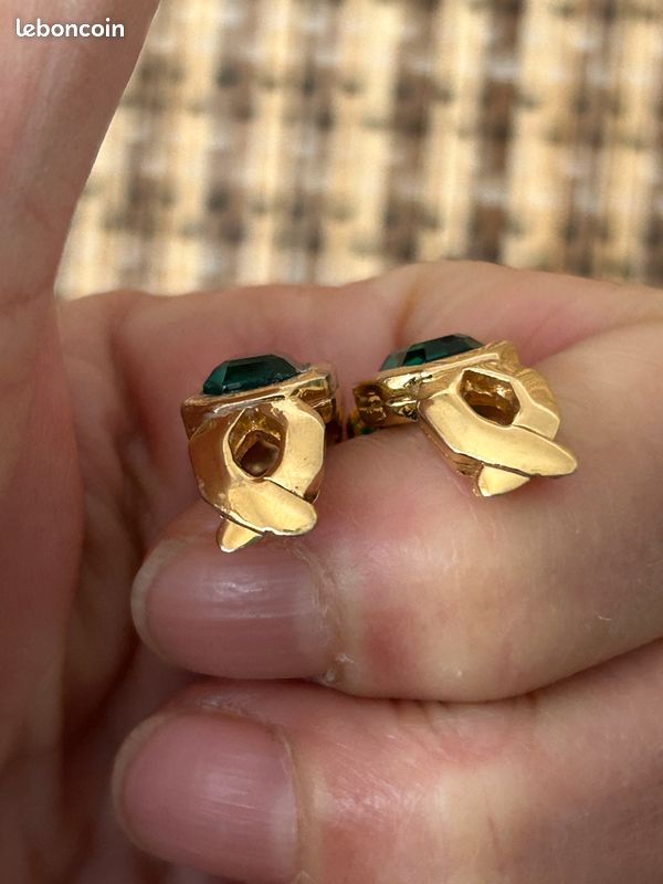 Boucles D'oreilles Clips Vintage En Argent 925 De Chez Nina Ricci, Occasion