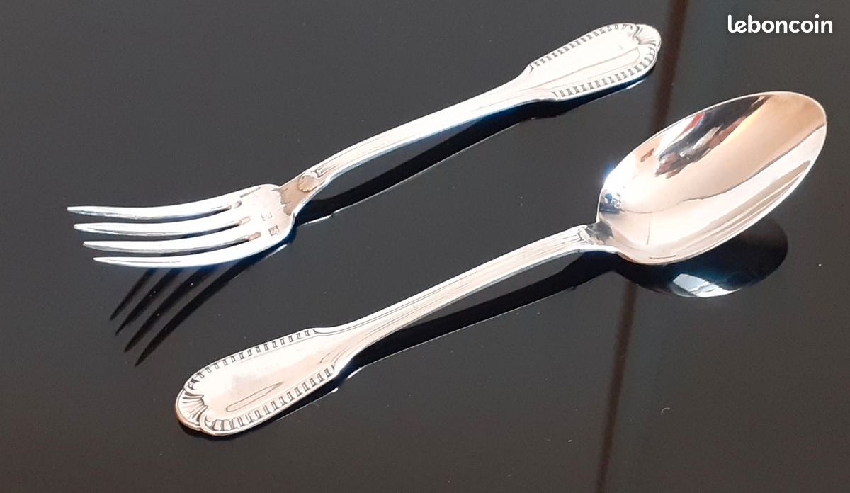 Cuillère Et Fourchette En Métal Argenté Prudhomme Pour Coquillages – Lot De 2 Couverts Traditionnels Français