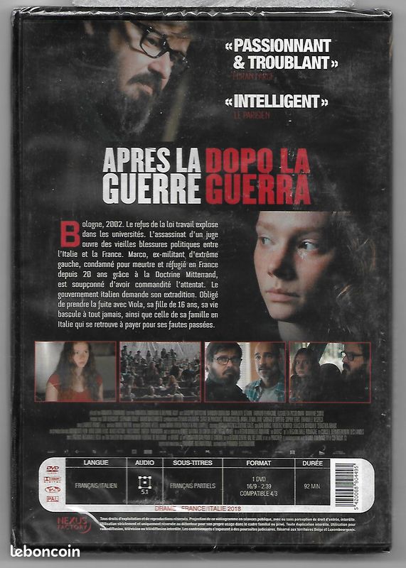 APRES LA GUERRE - DOPO LA GUERRA - de Annarita Zambrano / DVD Neuf sous blister-VF (image 2)
