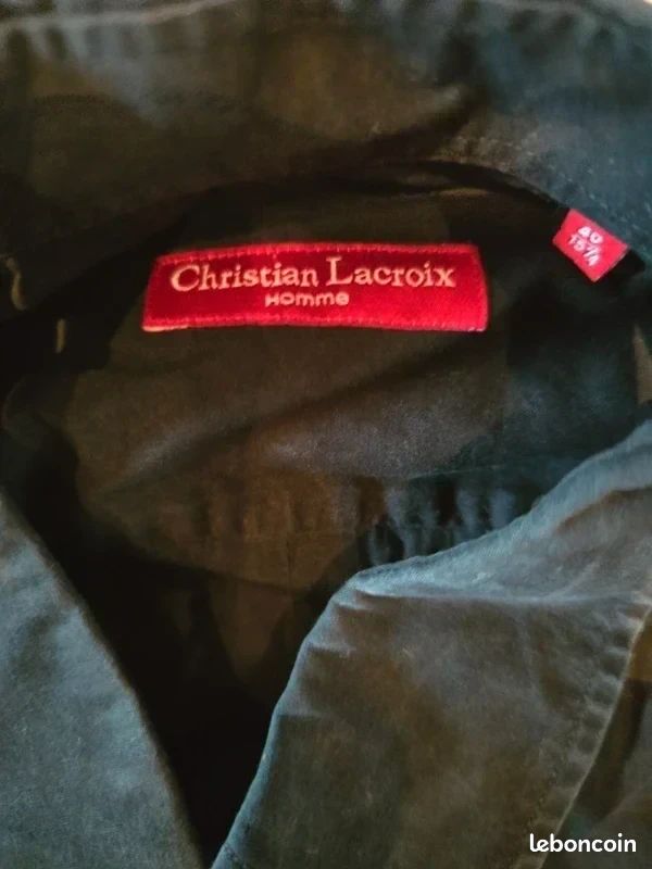 Chemise Homme Christian Lacroix – Noir – Taille 40 / 15½ (image 3)